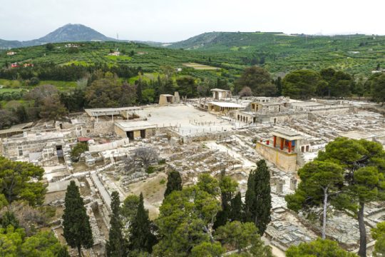 Πανοραμική άποψη του Ανακτόρου της Κνωσού